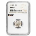 1942-D Mercury Dime MS-67 FB NGC