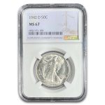 1942-D Walking Liberty Half Dollar MS-67 NGC