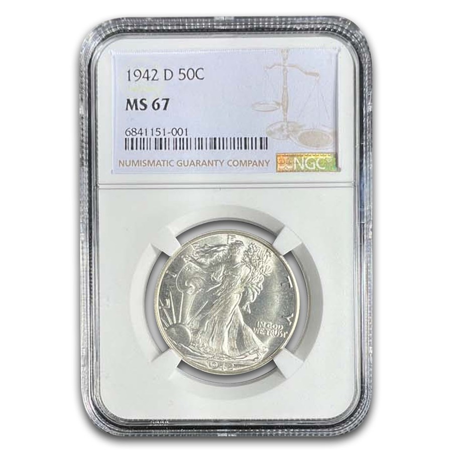 1942-D Walking Liberty Half Dollar MS-67 NGC