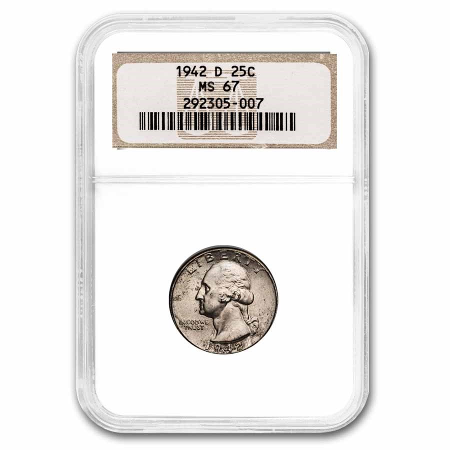 1942-D Washington Quarter MS-67 NGC