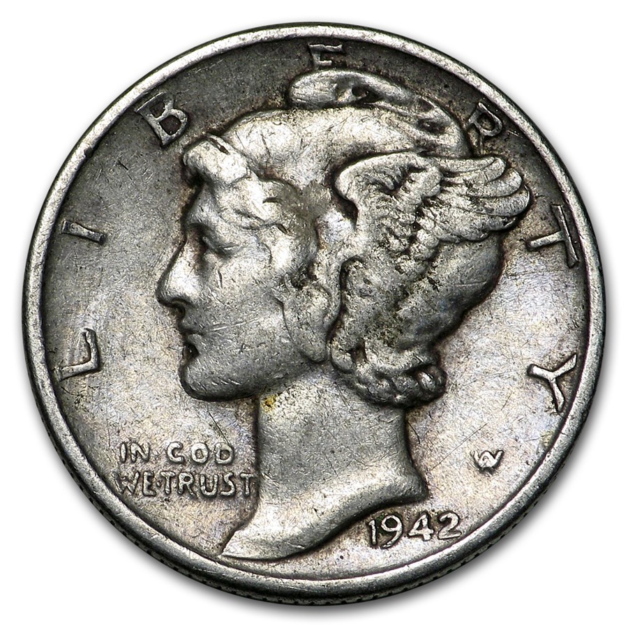 1942 Mercury Dime Good/VF