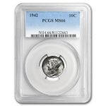 1942 Mercury Dime MS-66 PCGS