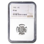1942 Mercury Dime PF-66 NGC