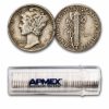 1942-S Mercury Dime 50-Coin Roll Avg Circ