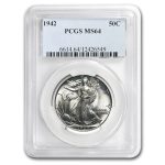1942 Walking Liberty Half Dollar MS-64 PCGS