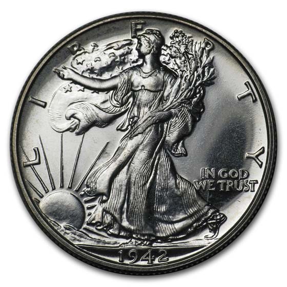 1942 Walking Liberty Half Dollar Proof