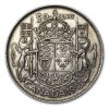1943 Canada Silver 50 Cents George VI AU