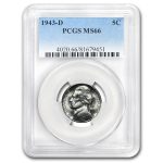 1943-D Jefferson Nickel MS-66 PCGS