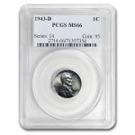 1943-D Lincoln Cent MS-66 PCGS