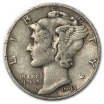 1943-D Mercury Dime XF