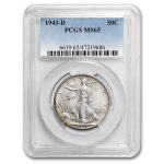 1943-D Walking Liberty Half Dollar MS-65 PCGS