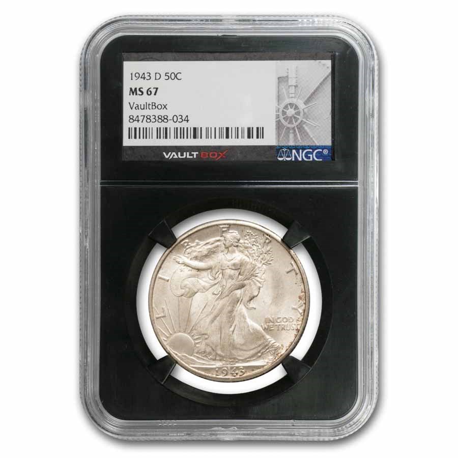 1943-D Walking Liberty Half Dollar MS-67 NGC