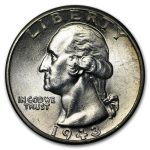 1943-D Washington Quarter BU
