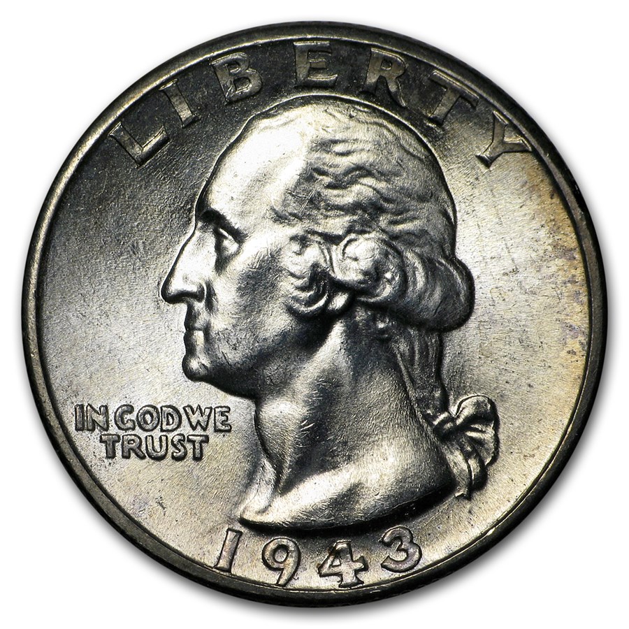 1943-D Washington Quarter BU