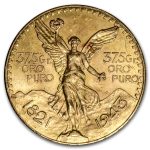 1943 Mexico Gold 50 Pesos BU