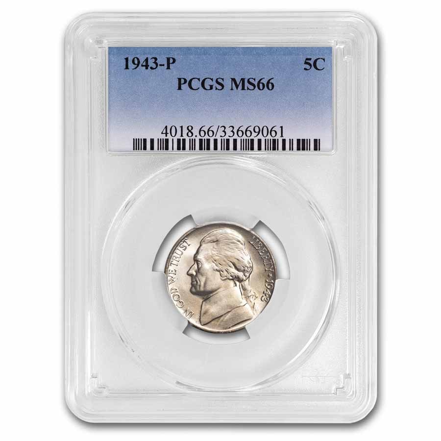 1943-P Jefferson Nickel MS-66 PCGS