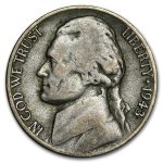 1943-P Silver Wartime Jefferson Nickel Avg Circ