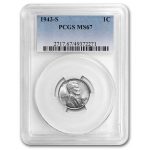1943-S Lincoln Cent MS-67 PCGS