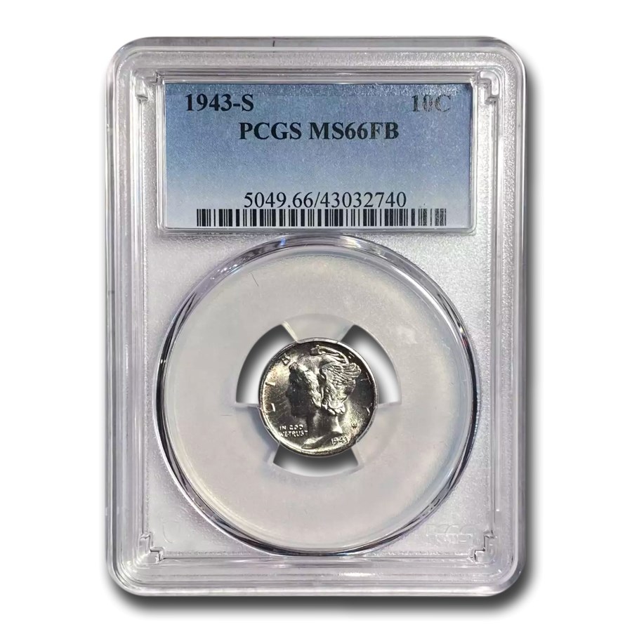 1943-S Mercury Dime MS-66 PCGS (FB)