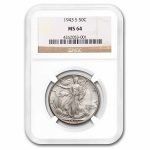 1943-S Walking Liberty Half Dollar MS-64 NGC