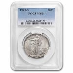 1943-S Walking Liberty Half Dollar MS-64 PCGS