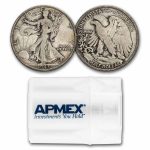 1943-S Walking Liberty Halves 20-Coin Roll Avg Circ
