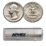1943 Washington Quarter 40-Coin Roll Avg Circ