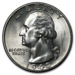 1943 Washington Quarter BU