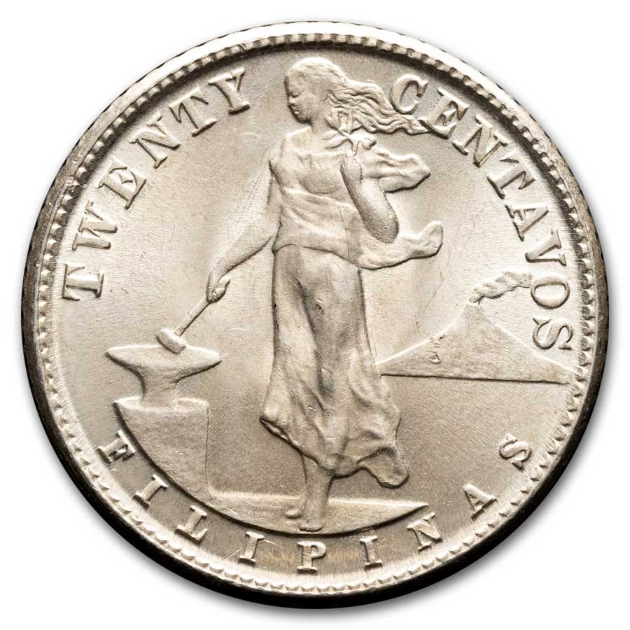 1944-1945-D Philippines 20 Centavos AU/BU (Random Dates)