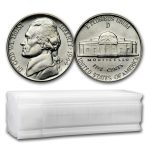 1944-D 35% Silver Wartime Jefferson Nickel Roll BU