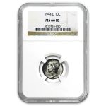 1944-D Mercury Dime MS-66 NGC (FB)