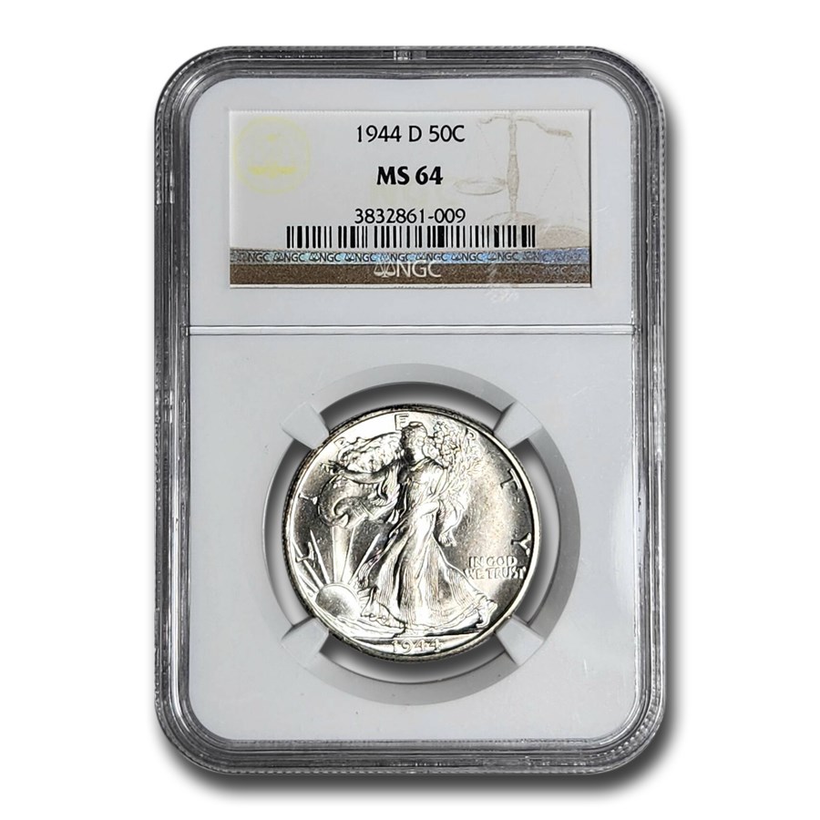 1944-D Walking Liberty Half Dollar MS-64 NGC