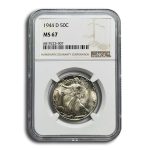 1944-D Walking Liberty Half Dollar MS-67 NGC