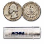 1944-D Washington Quarter 40-Coin Roll Avg Circ