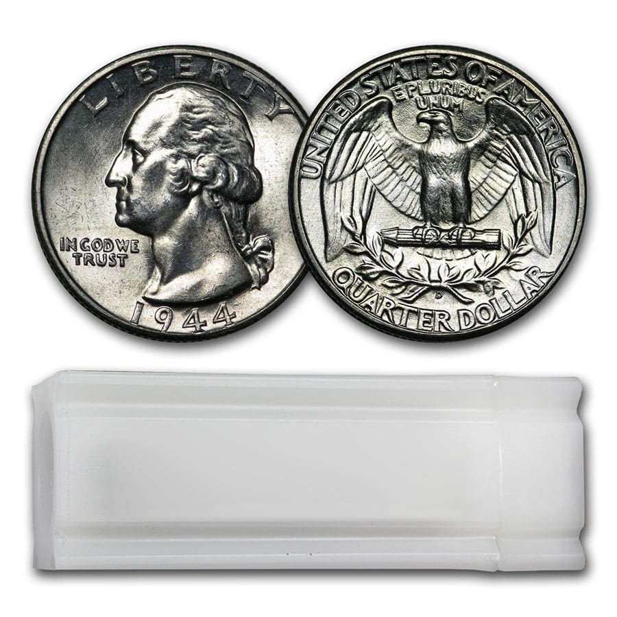1944-D Washington Quarter 40-Coin Roll BU