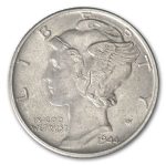1944 Mercury Dime AU