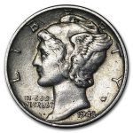 1944 Mercury Dime XF