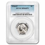 1944-P Jefferson Nickel MS-66 PCGS (FS)