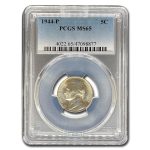 1944-P Silver Jefferson Nickel MS-65 PCGS