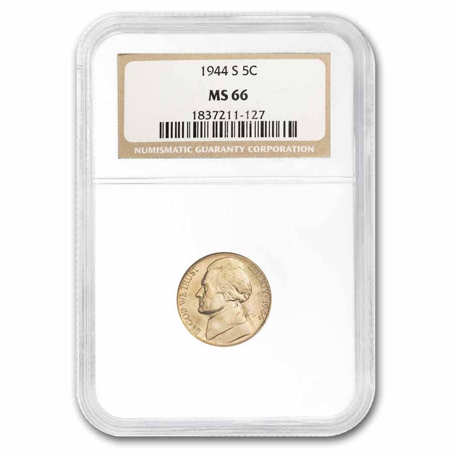 1944-S Jefferson Nickel MS-66 PCGS