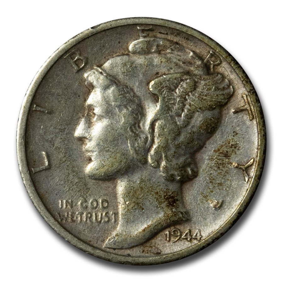 1944-S Mercury Dime XF
