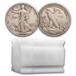 1944-S Walking Liberty Halves 20-Coin Roll Avg Circ