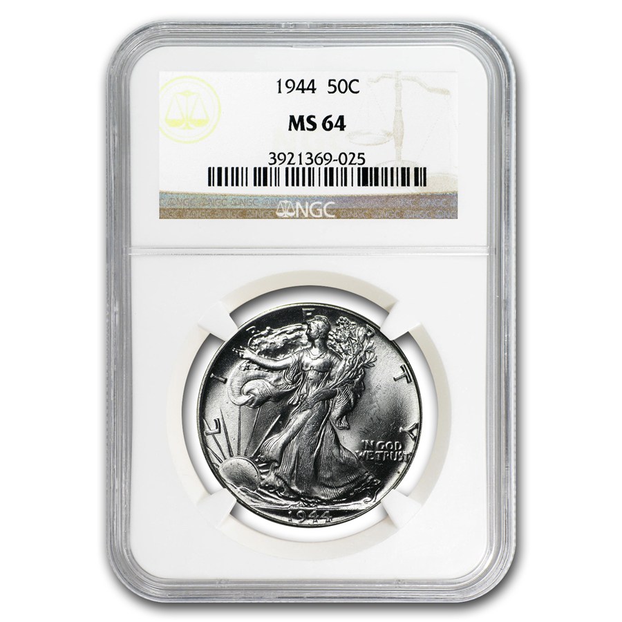 1944 Walking Liberty Half Dollar MS-64 NGC