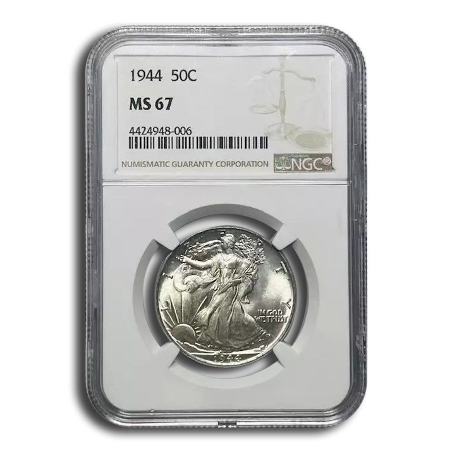 1944 Walking Liberty Half Dollar MS-67 NGC