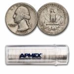 1944 Washington Quarter 40-Coin Roll Avg Circ