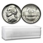 1945-D 35% Silver Wartime Jefferson Nickel Roll BU