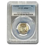 1945-D Jefferson Nickel MS-66 PCGS