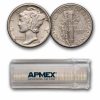 1945-D Mercury Dime 50-Coin Roll Avg Circ
