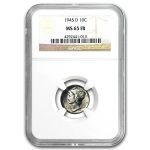 1945-D Mercury Dime MS-65 NGC (FB)