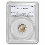 1945-D Mercury Dime MS-66 PCGS